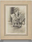Constance Foley, age 9, reading a letter