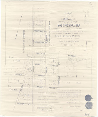 Map of the Village of Scotland, 1894