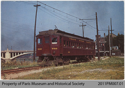 Grand River Railway 848 Departs from Brantford