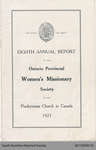 Annual Report of the Women's Missionary Society