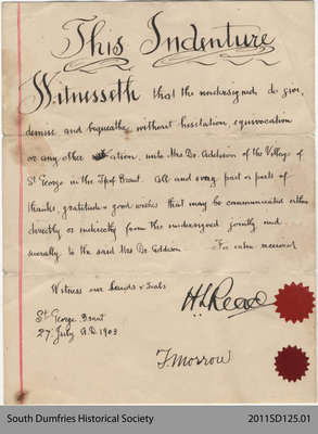 Legal Contract of Mrs. Dr. Addison