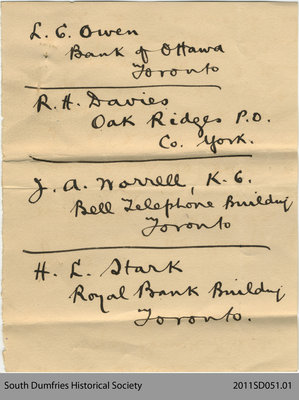 Letter Addressed to Dr. Addison