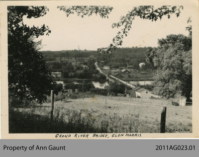 View of the Original Glen Morris Bridge From the East Side of the Grand River