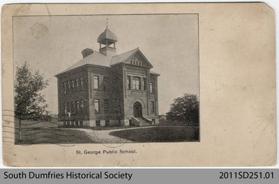 Souvenir Postcard Depicting St. George Public School