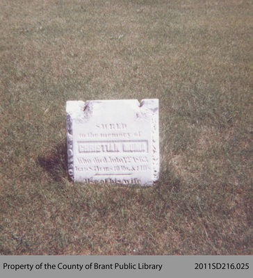 Christian Muma's Tombstone