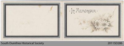 Funeral Card, Jessie Goodall