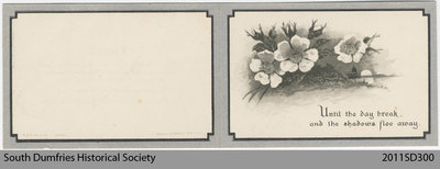 Funeral Card, Betsy Sutherland Manson