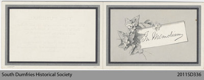 Funeral Card, Isabella McCormick