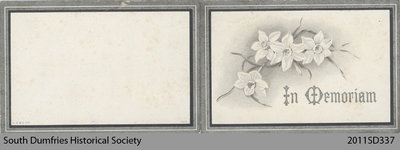 Funeral Card, Mary Harkness