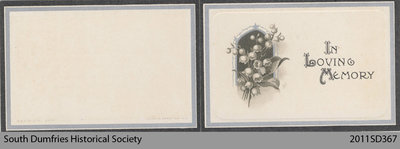 Funeral Card, David Robson Brockbank