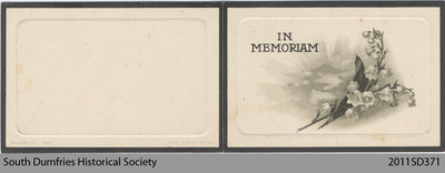 Funeral Card, Elizabeth Weir