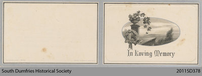 Funeral Card, Isabella Marshall