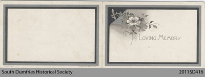 Funeral Card, William MacDonald