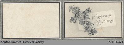 Funeral card, George Rutherford