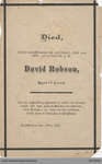Funeral Card, David Robson