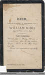 Funeral Card, William Kidd