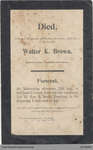 Funeral Card, Walter K. Brown