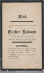 Funeral Card, Esther Robson