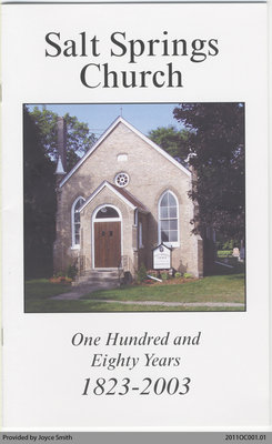 Salt Springs Church: One Hundred and Eighty Years, 1823-2003