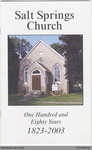 Salt Springs Church: One Hundred and Eighty Years, 1823-2003