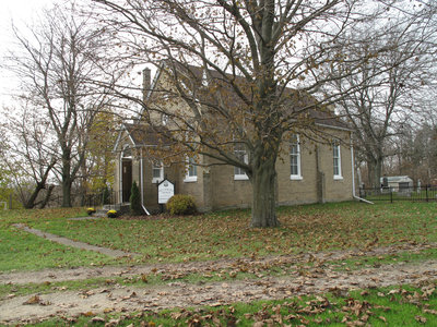 Side view of the Salt Springs Church, November 2011.