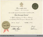 Harry Witteveen's Certificate