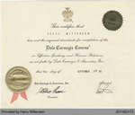Cecil Witteveen's Certificate