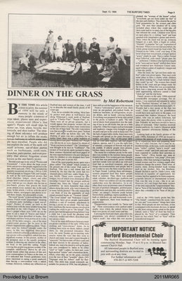 Dinner on the Grass by Mel Robertson, from The Burford Times