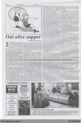 Out After Supper by Mel Robertson, from The Burford Times