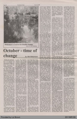 October - Time of Change by Mel Robertson, from The Burford Times