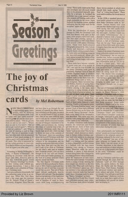 The Joy of Christmas Cards by Mel Robertson, from The Burford Times