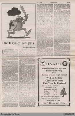 The Days of Knights by Mel Robertson, from The Burford Times