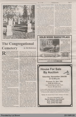 The Congregational Cemetery by Mel Robertson, from The Burford Times