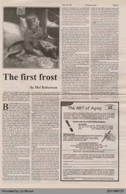 The First Frost by Mel Robertson, from The Burford Times