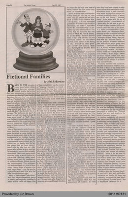 Fictional Families by Mel Robertson, from The Burford Times