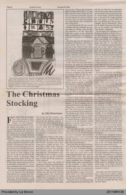 The Christmas Stocking by Mel Robertson, from The Burford Times