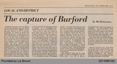 The Capture of Burford by Mel Robertson, from The Burford Advance