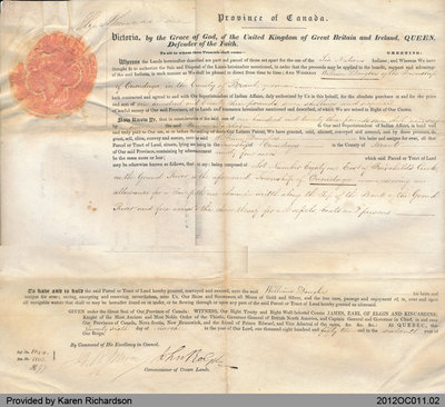 Land Grant to William Douglas of the Township of Onondaga