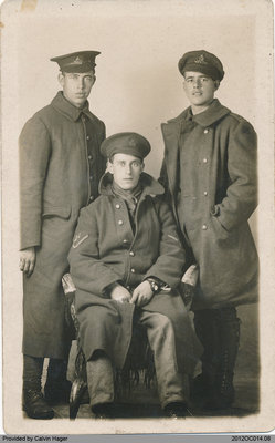 Photograph of Dave, Tom, and Will Kelly of Middleport