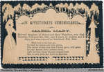 Funeral Card of Mabel Hamilton
