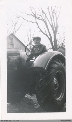 Bill Wood on His Oliver Tractor