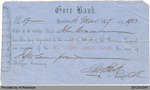 Receipt for Gore Bank Transaction