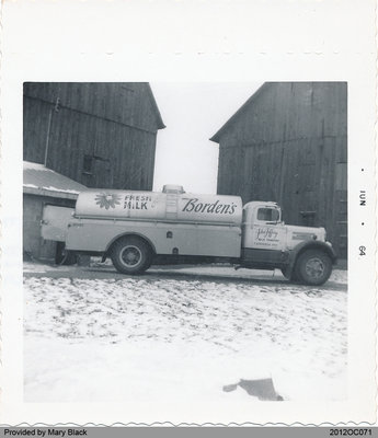 Bulk Milk Truck at Ken Black's Farm