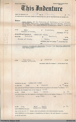 Deed of Land Between Mary Siddle et al. and Charles Atkinson