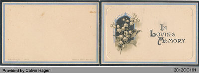 Funeral Card of Alma Beatrice Hager