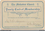 Methodist Church Membership Card of Mr. Calvin Hager