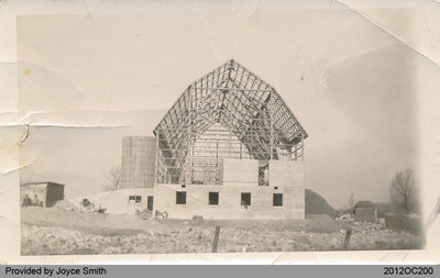 Barn Being Raised at Farm of Abram VanSickle