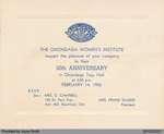 Invitation to the 50th Anniversary Celebration for the Onondaga Women's Institute