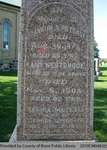 View Closeup of Inscription on Front of Headstone