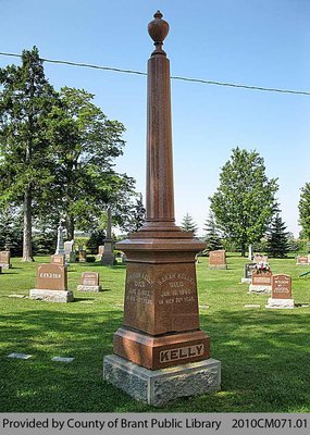 Kelly Family Headstone (Range 3-10)